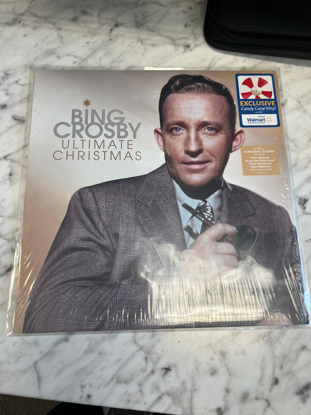 Bing Crosby - Ultimate Christmas Candy Cane Swirl VG+ Condition Vinyl Record VR8226