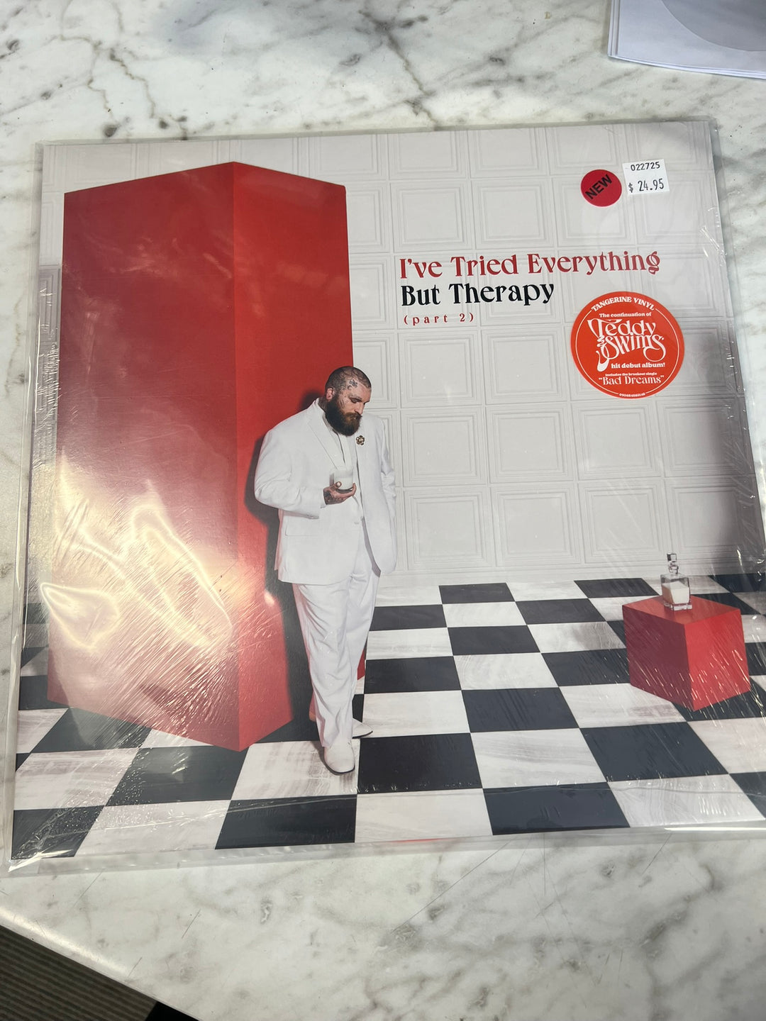 Teddy Swims - I've Tried Everything But Therapy Part 2 VG+ Condition Orange Vinyl Record VR8226