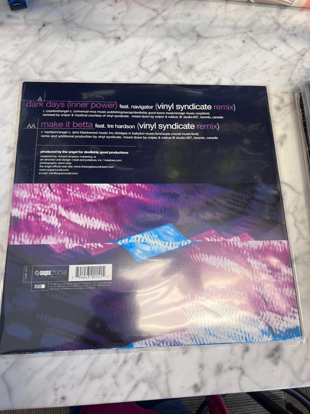 The Angel - Dark Days / Make it Betta Vinyl Syndicate Remixes (NM) Condition Vinyl Record VR10225