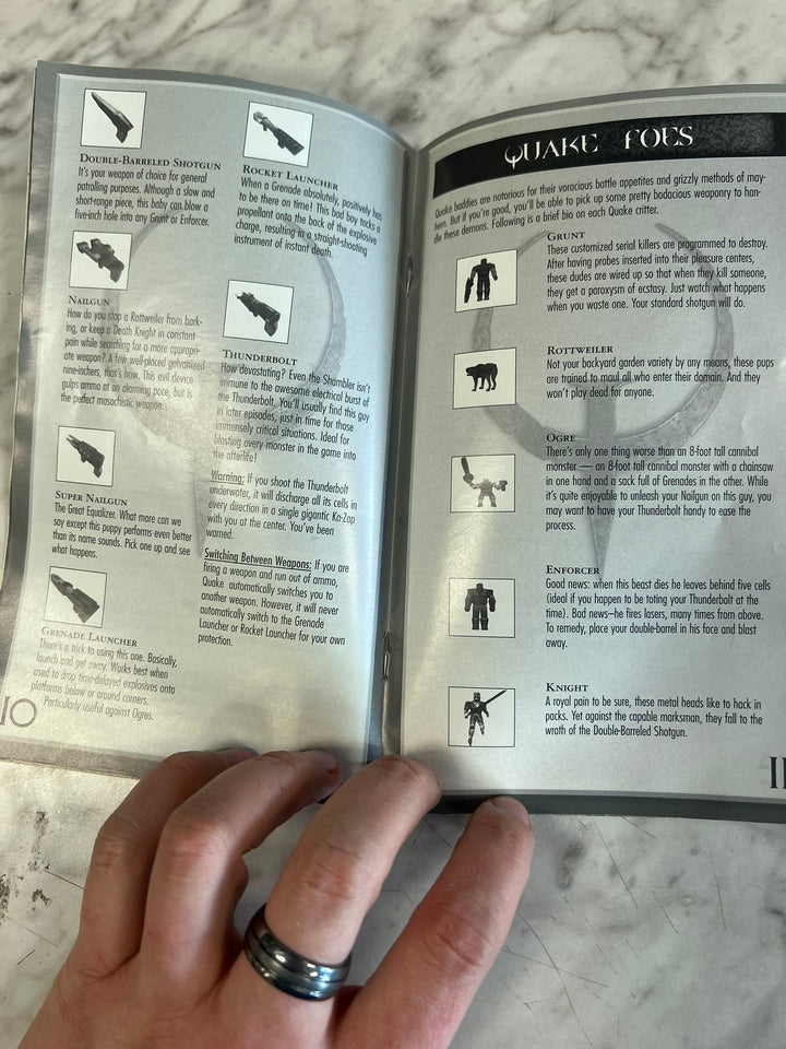 Quake Sega Saturn MANUAL ONLY MO12726