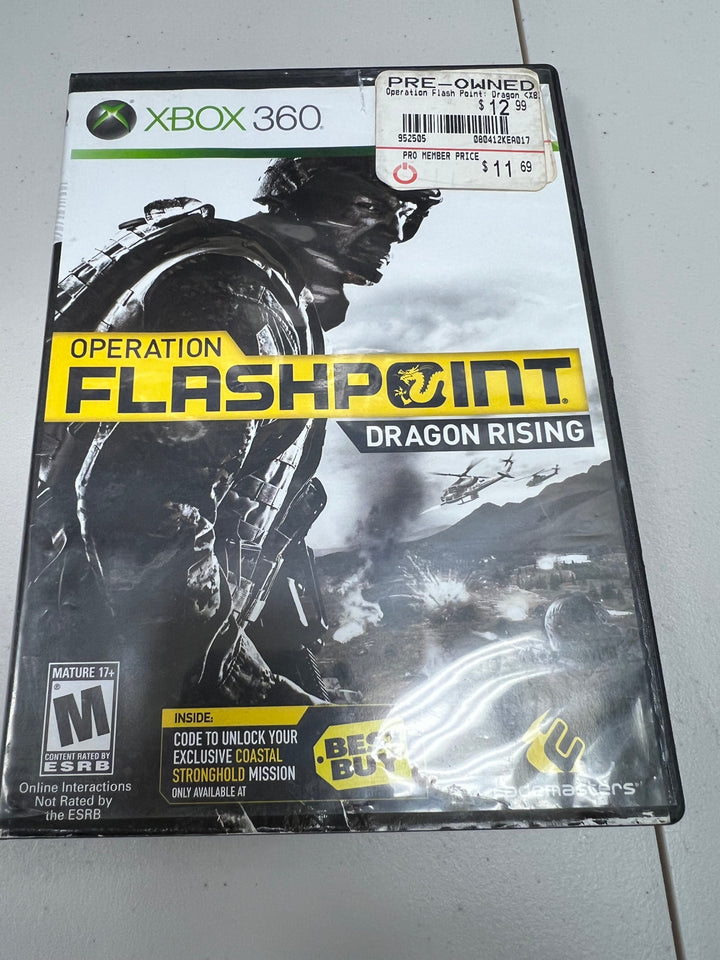 Operation Flashpoint Dragon Rising for Microsoft Xbox 360 in case. Tested and working.     DO61024