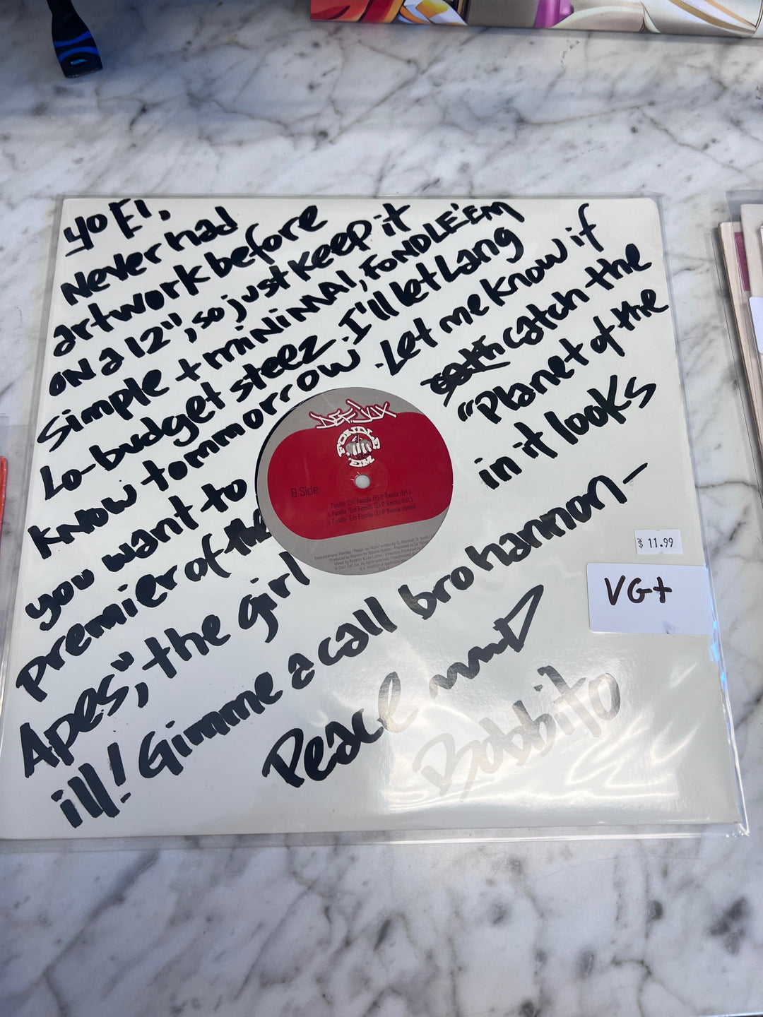 Breeze* Q-Unique Godfather Don J-Treds M.F. Doom - Fondle Em Fossils (VG+) Condition Vinyl Record VR10225