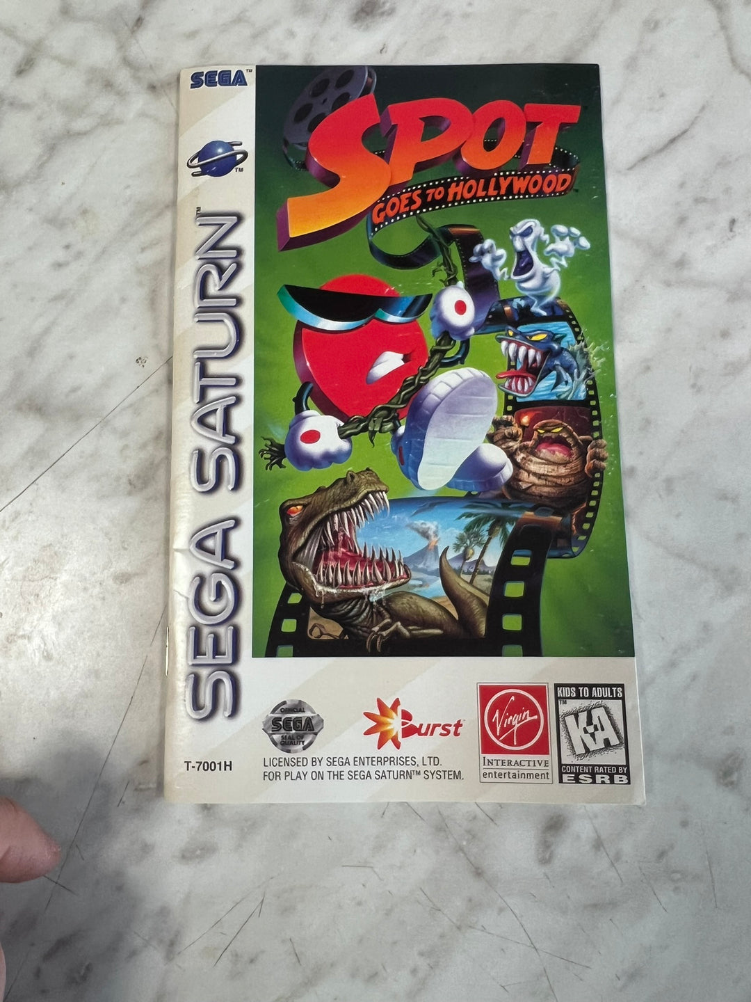 Spot Goes to Hollywood Sega Saturn MANUAL ONLY w/ reg card MO12726