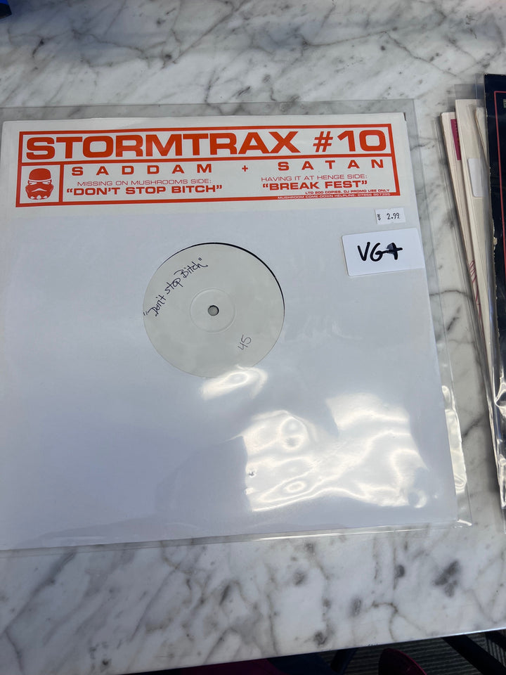 Stormtrax #10 Saddam + Satan "Don't Stop B**** (VG+) Condition Vinyl Record VR10225