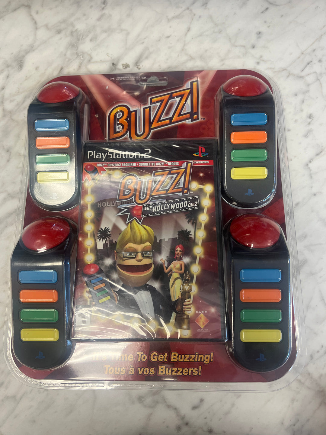 Buzz! The Hollywood Quiz Playstation 2 Blister pack brand new sealed with controllers