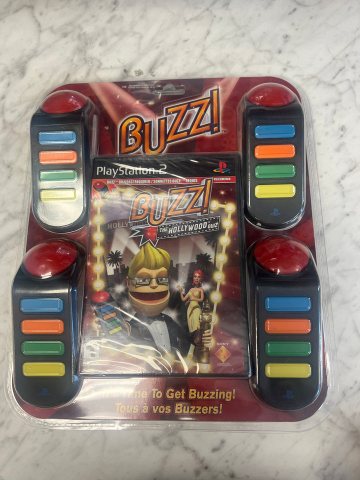 Buzz! The Hollywood Quiz Playstation 2 Blister pack brand new sealed with controllers