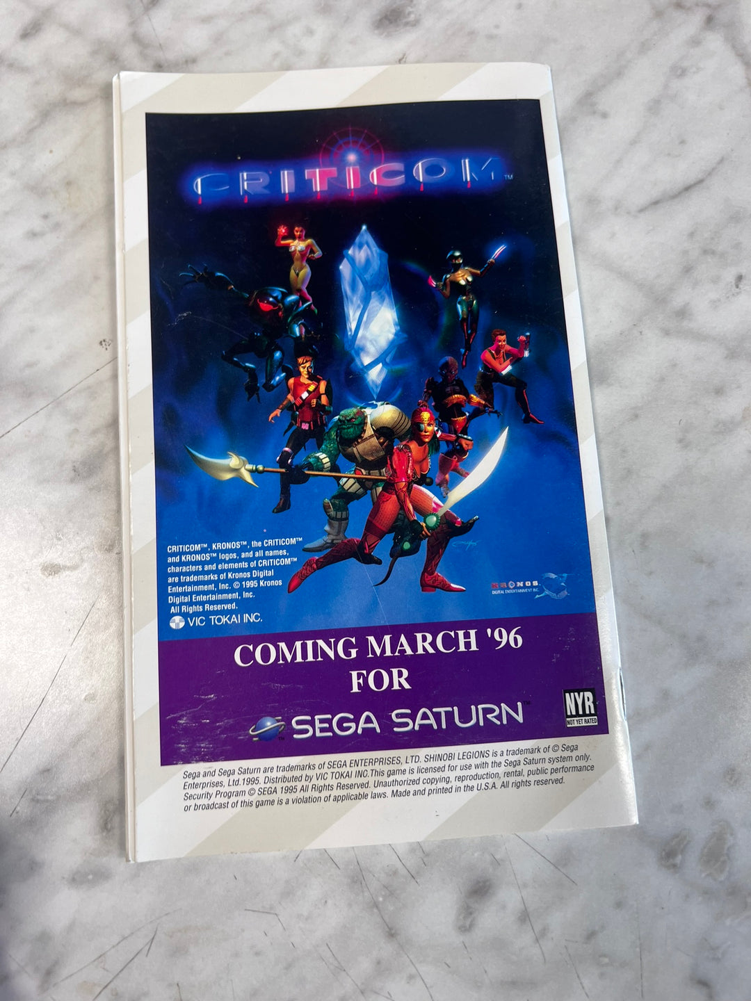 Shinobi Legends Sega Saturn MANUAL ONLY w/ reg card MO12726