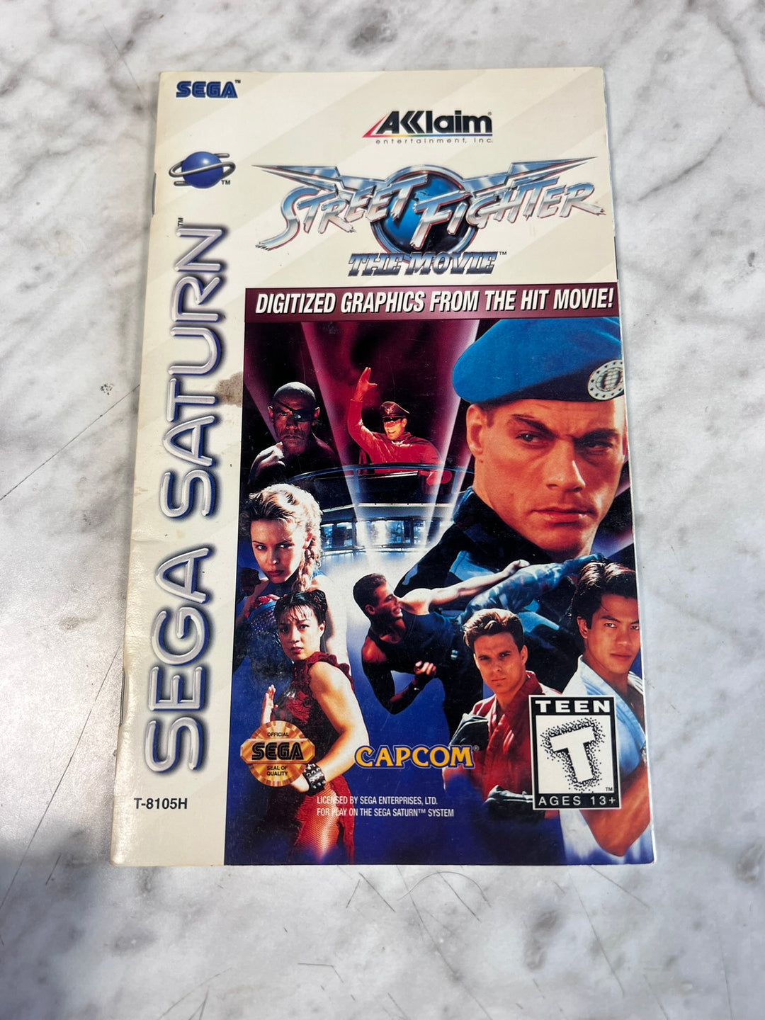 Street Fighter The Movie Sega Saturn MANUAL ONLY w/ reg card MO12726