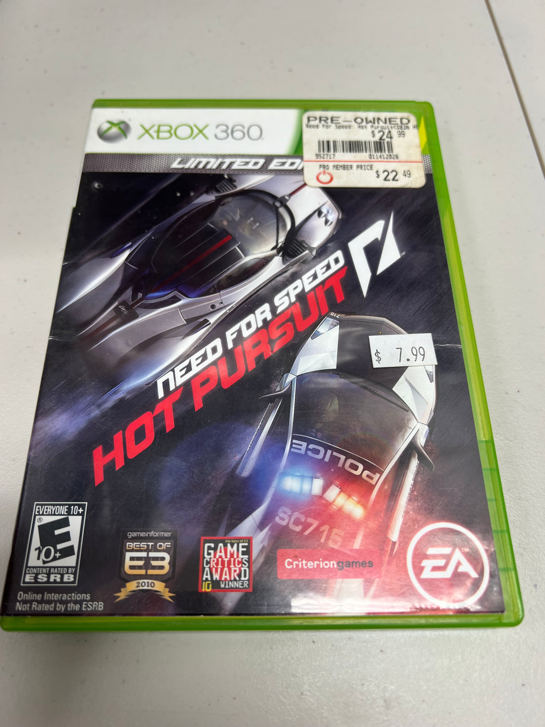 Need for Speed Hot Pursuit for Microsoft Xbox 360 in case. Tested and working.     DO61024