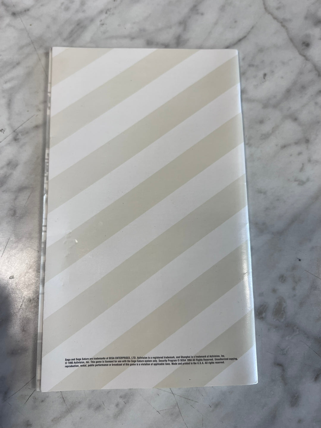 Shanghai Triple Threat Sega Saturn MANUAL ONLY w/ reg card MO12726