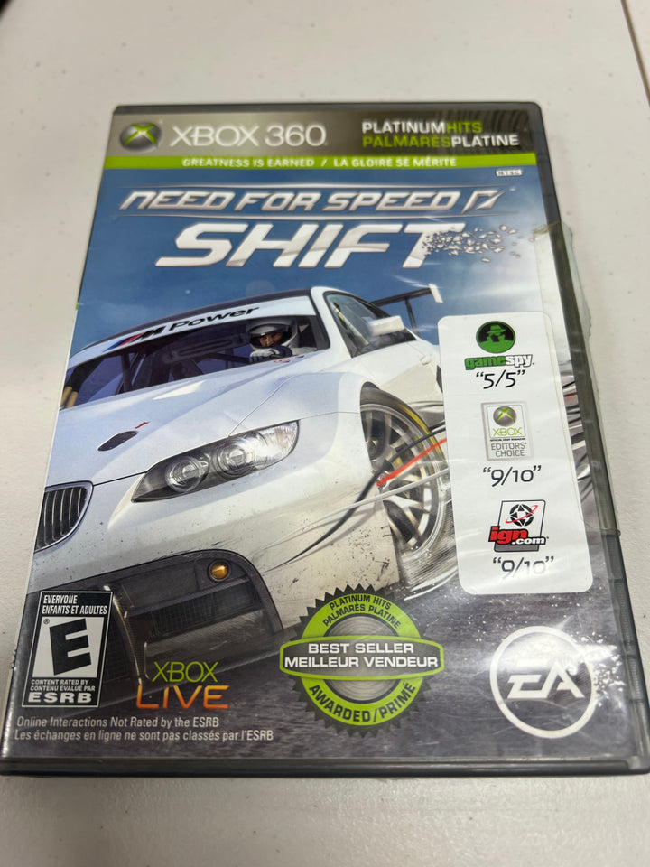 Need for Speed Shift for Microsoft Xbox 360 in case. Tested and working.     DO61024