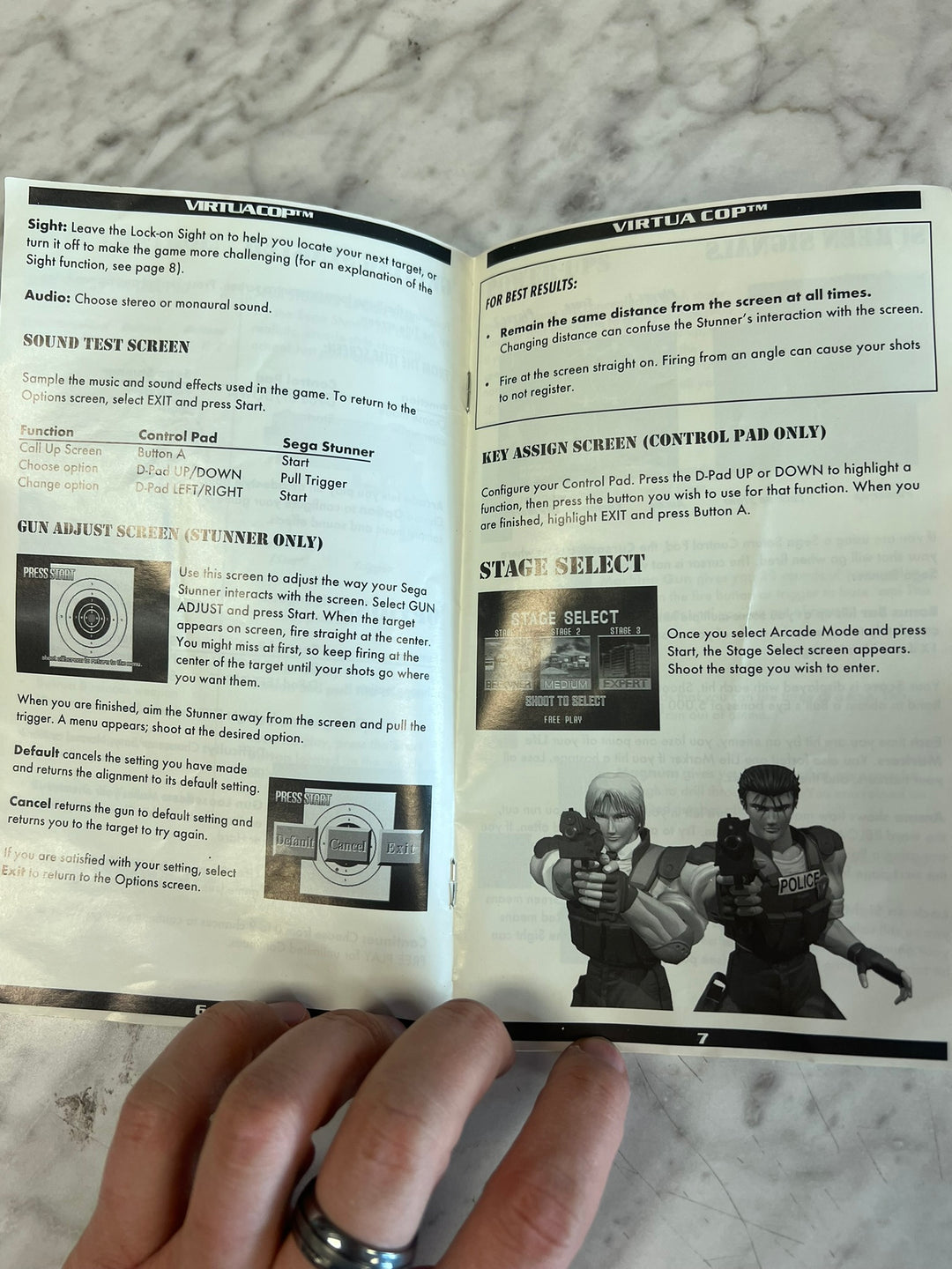 Virtua Cop Sega Saturn MANUAL ONLY MO12726