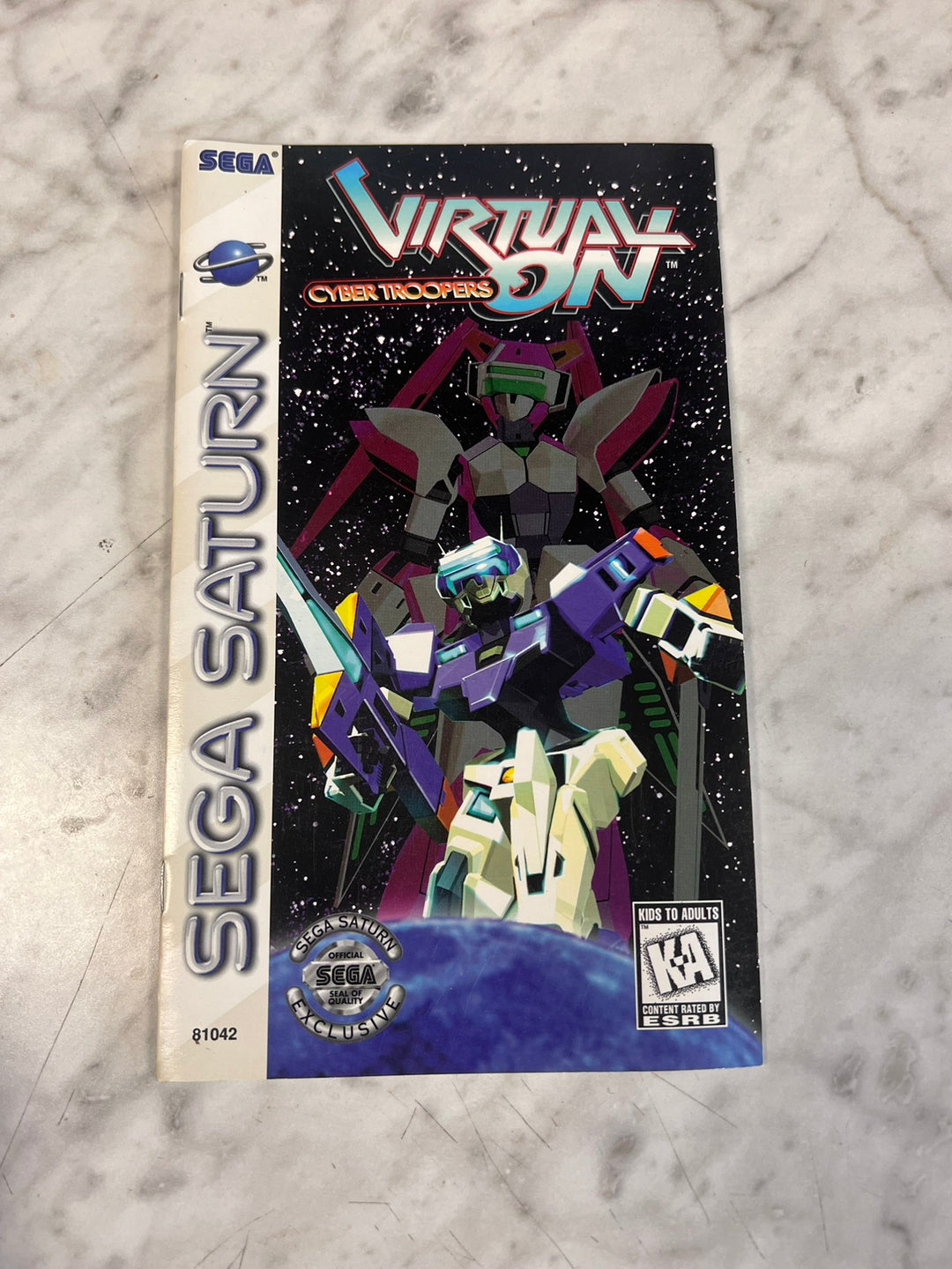 Virtual-On Cyber Troopers Sega Saturn MANUAL ONLY MO12726