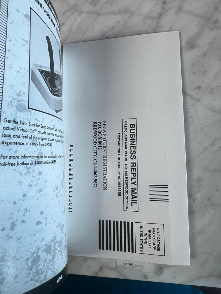 Virtual-On Cyber Troopers Sega Saturn MANUAL ONLY MO12726