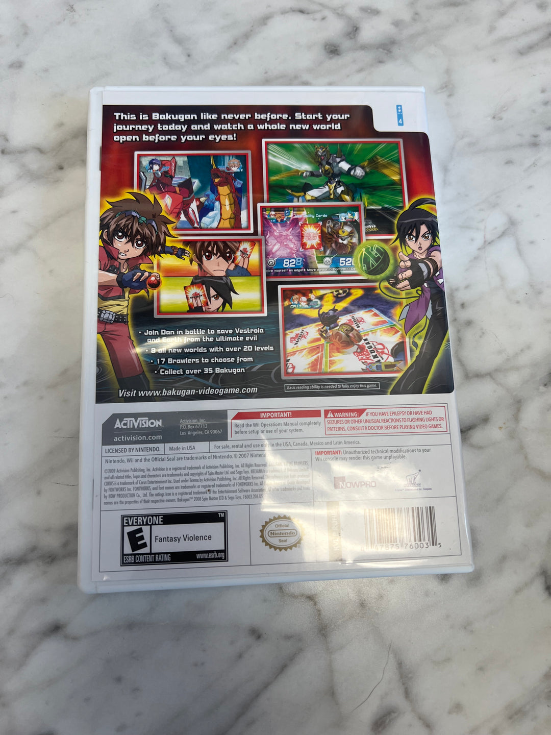 Bakugan Battle Brawlers for Nintendo Wii Used  UD91624