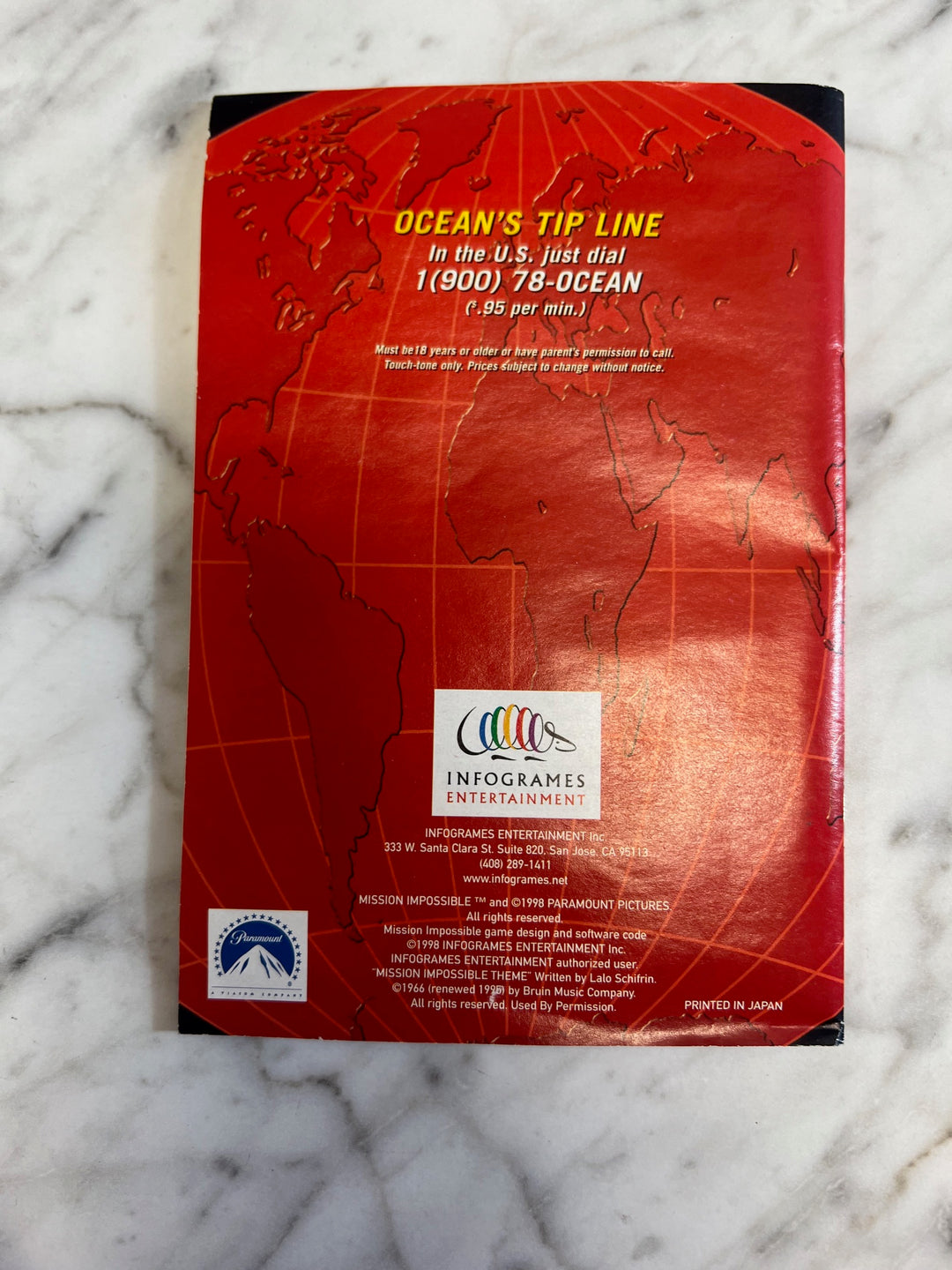 Mission Impossible for Nintendo 64 N64 MANUAL ONLY   MO121924