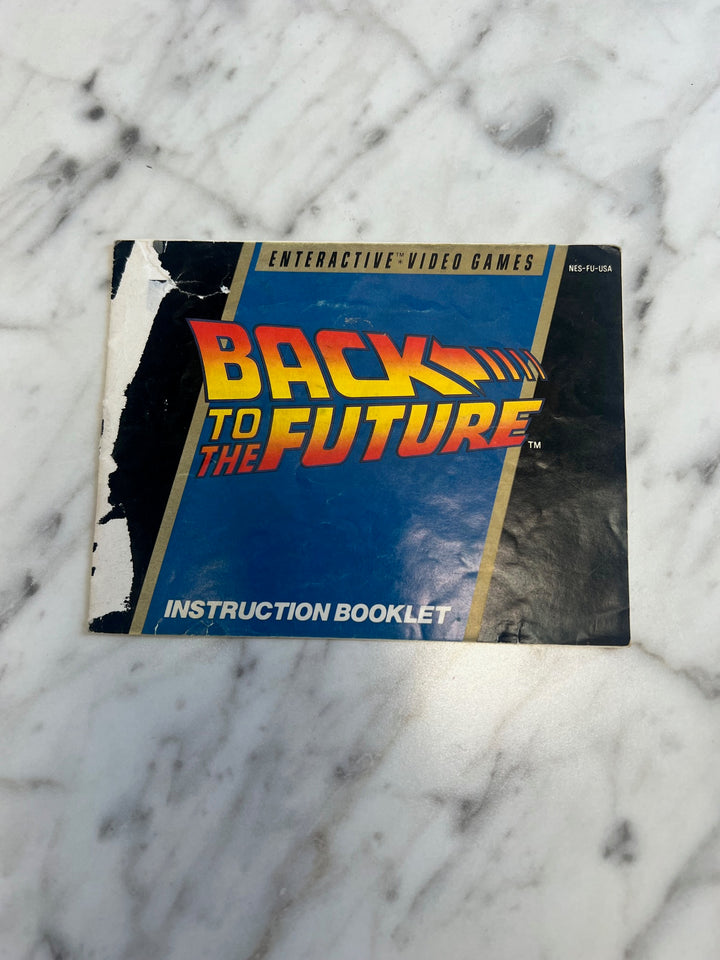 Back to the Future for NES original Nintendo MANUAL ONLY Torn Cover  MO92324