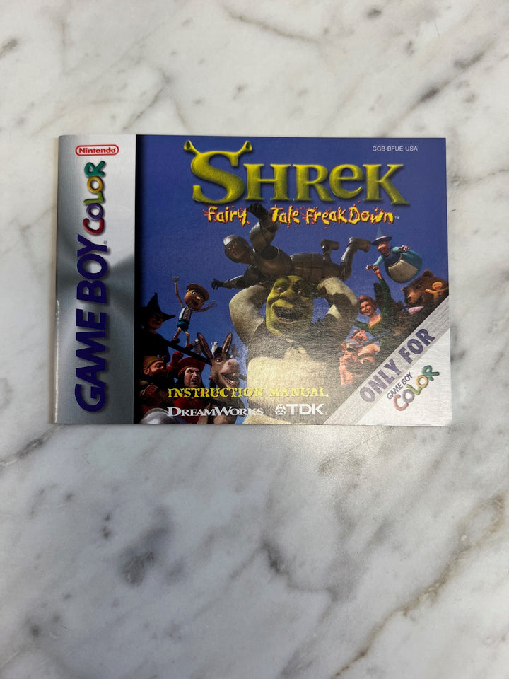 Shrek Fairy Tale Freakdown for Gameboy Color MANUAL ONLY   MO121924