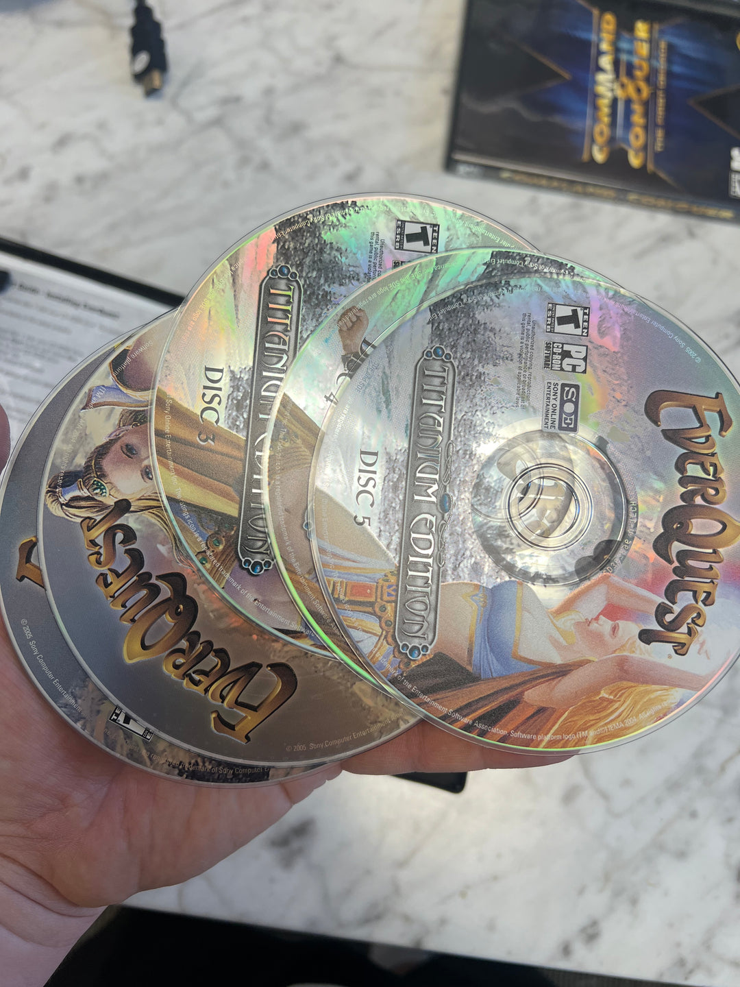 EverQuest Titanium Edition (PC Windows) 5 Disc Set All Expansions Game MMORPG Used D7824