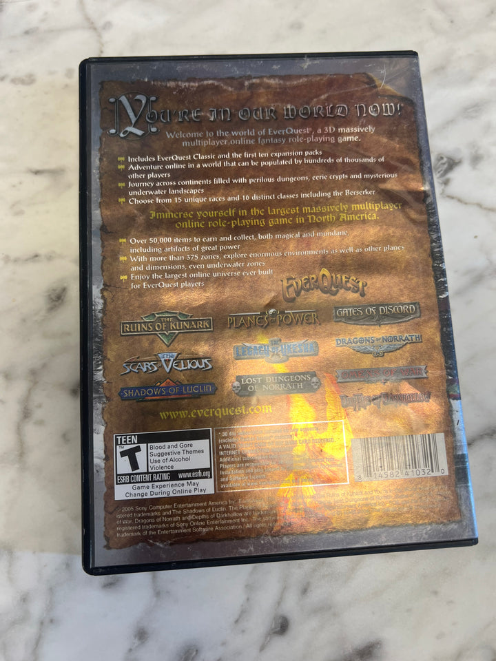 EverQuest Titanium Edition (PC Windows) 5 Disc Set All Expansions Game MMORPG Used D7824