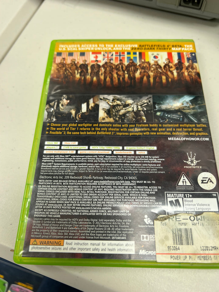 Medal of Honor Warfighter Limited Edition for Microsoft Xbox 360 in case. Tested and working.     DO61024