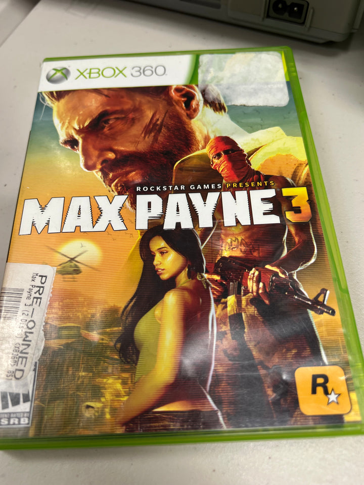 Max Payne 3 for Microsoft Xbox 360 in case. Tested and Working.     DO61024