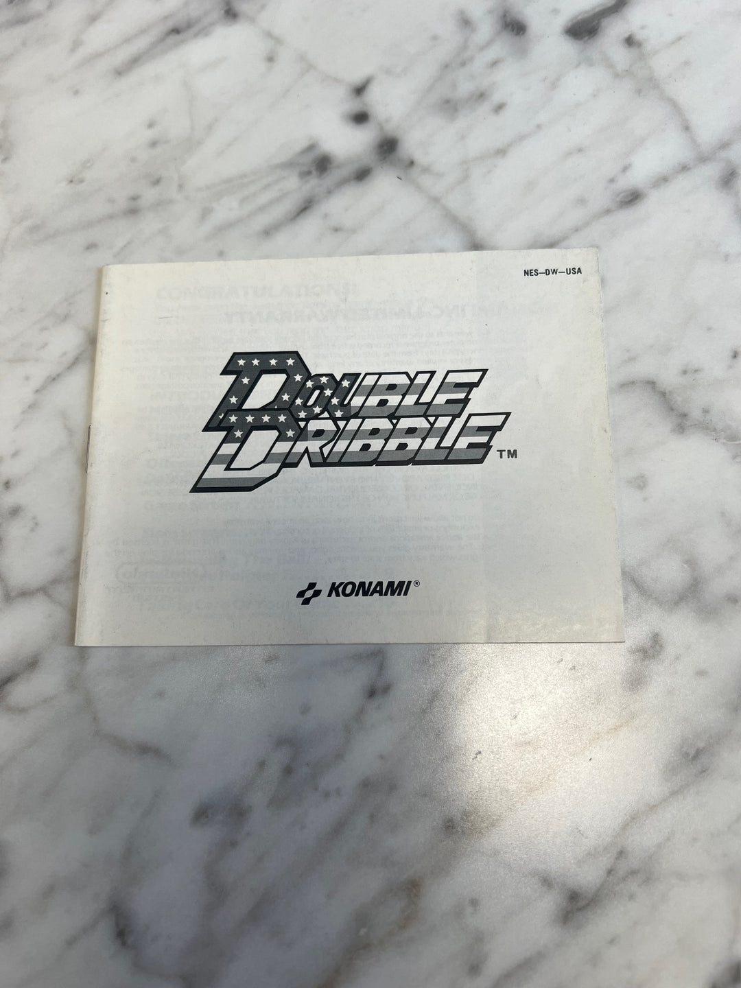 Double Dribble for NES original Nintendo MANUAL ONLY MO92324