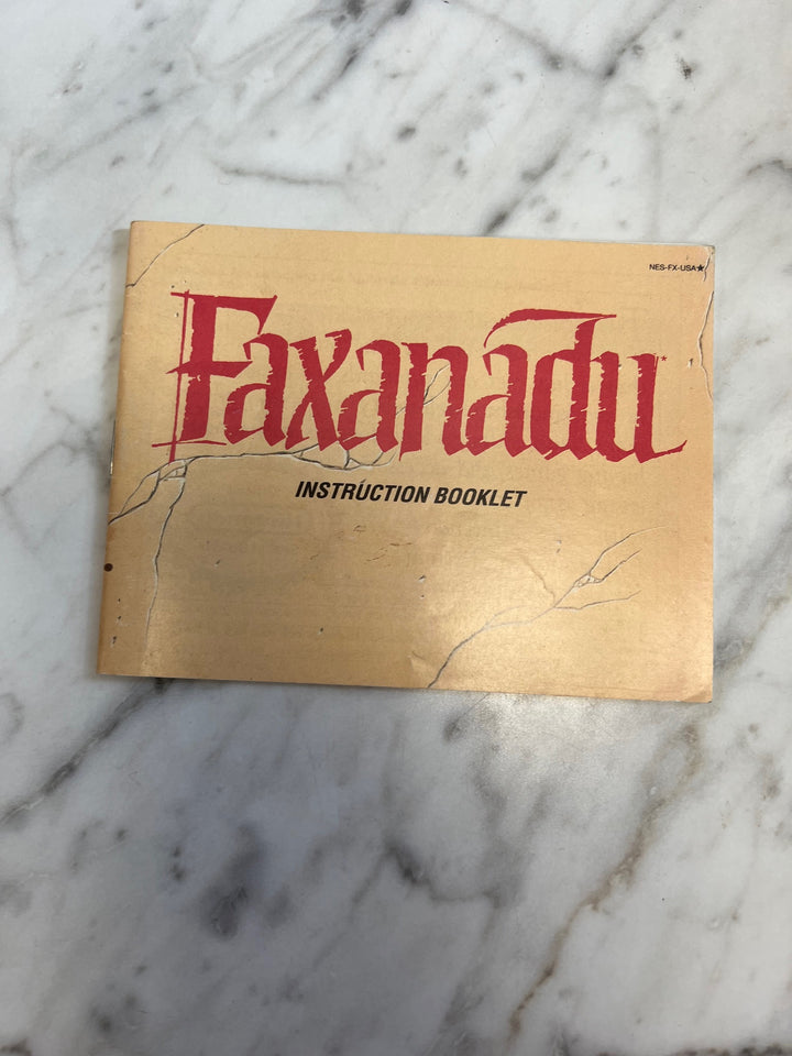 Faxanadu for Original Nintendo NES MANUAL ONLY   MO121924