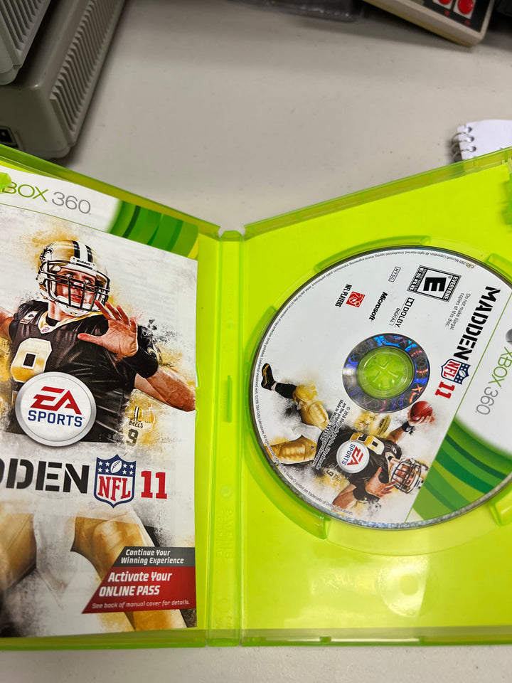 Madden NFL 11 for Microsoft Xbox 360 in case. Tested and working.     DO61024