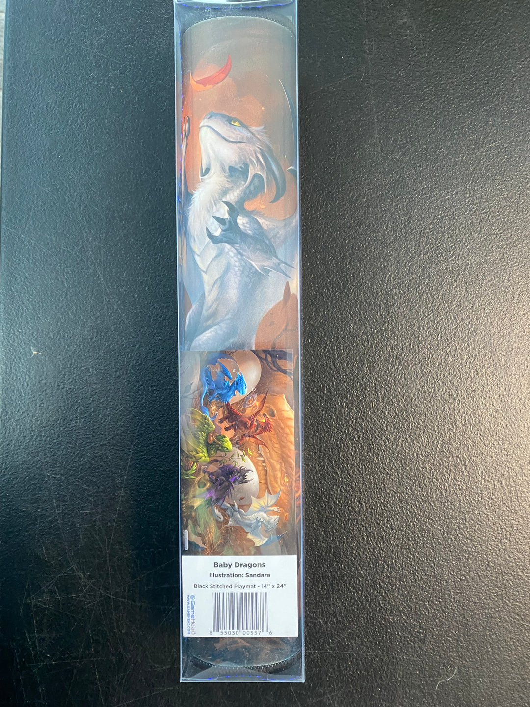 Gamehead Black Stitched 14 x 24 Illustrated Playmat