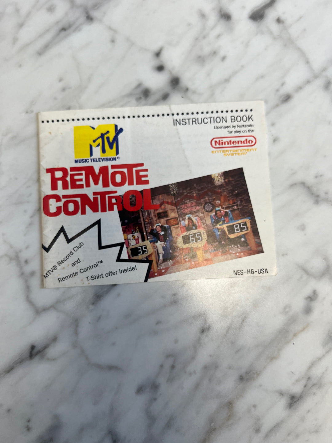 MTV Remote Control for NES original Nintendo MANUAL ONLY MO92324