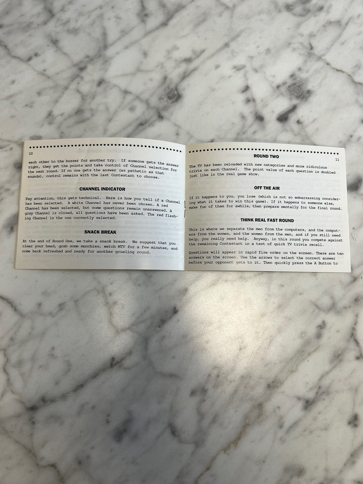 MTV Remote Control for NES original Nintendo MANUAL ONLY MO92324