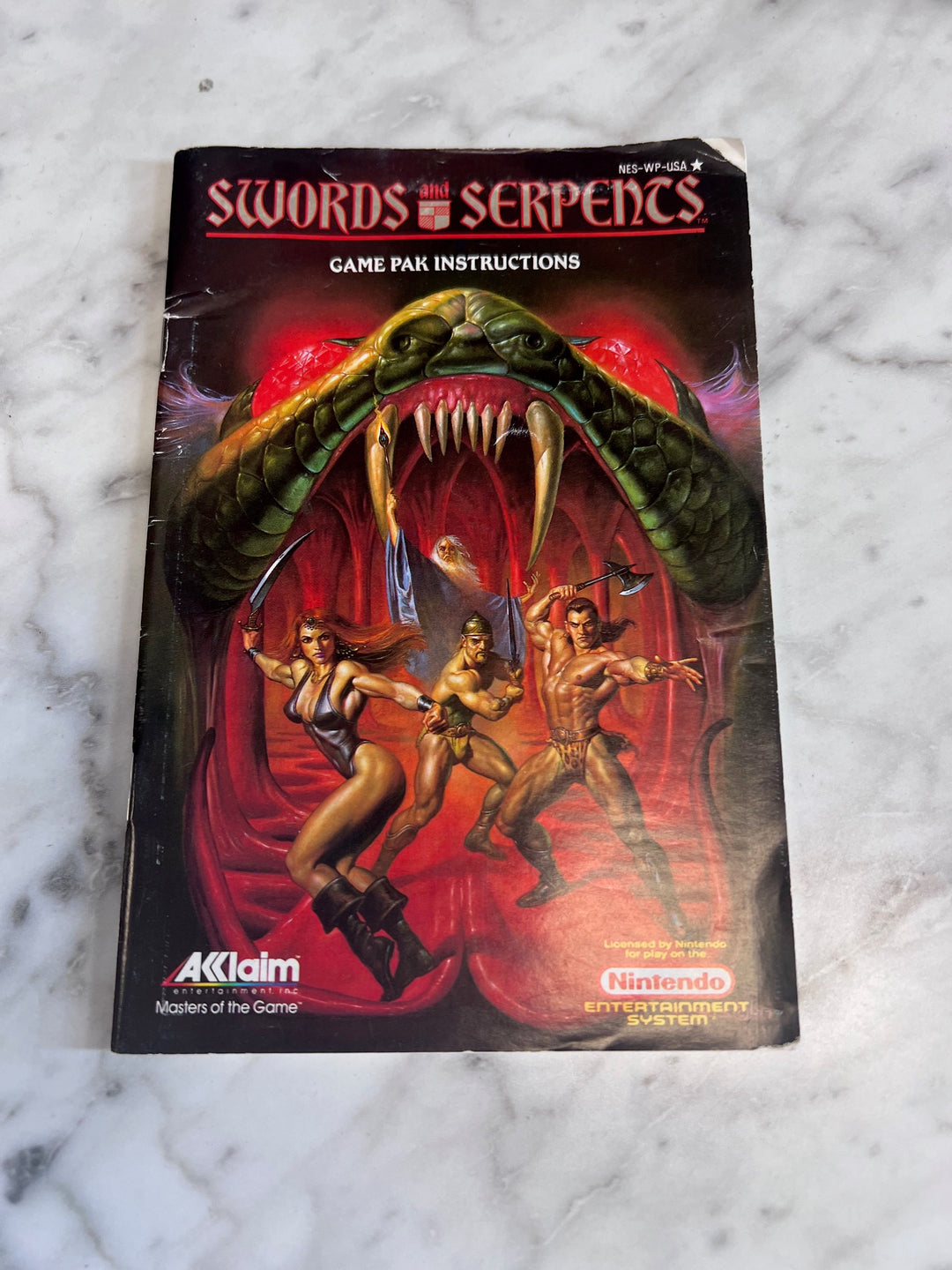 Swords and Serpents NES Original Nintendo MANUAL ONLY   MO10325