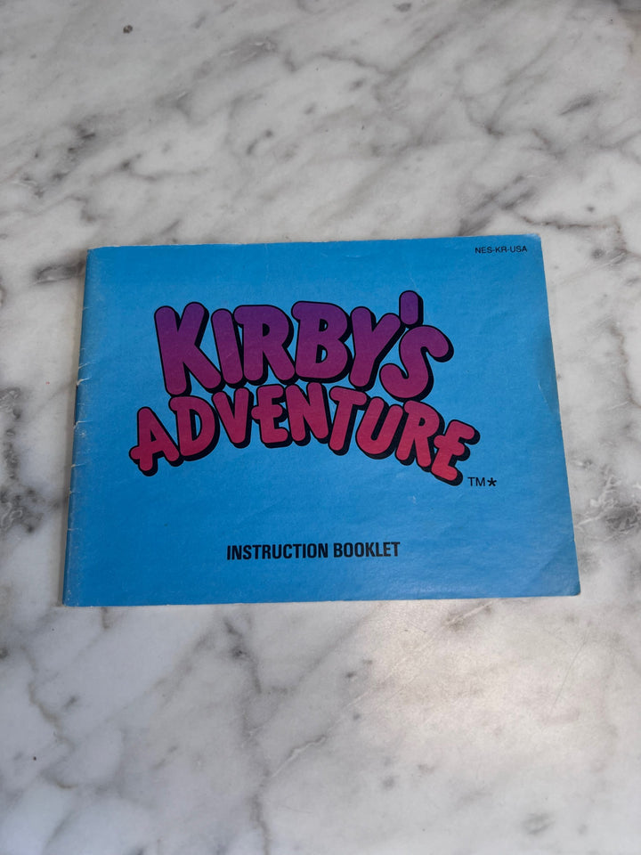 Kirby's Adventure NES Original Nintendo MANUAL ONLY   MO10325