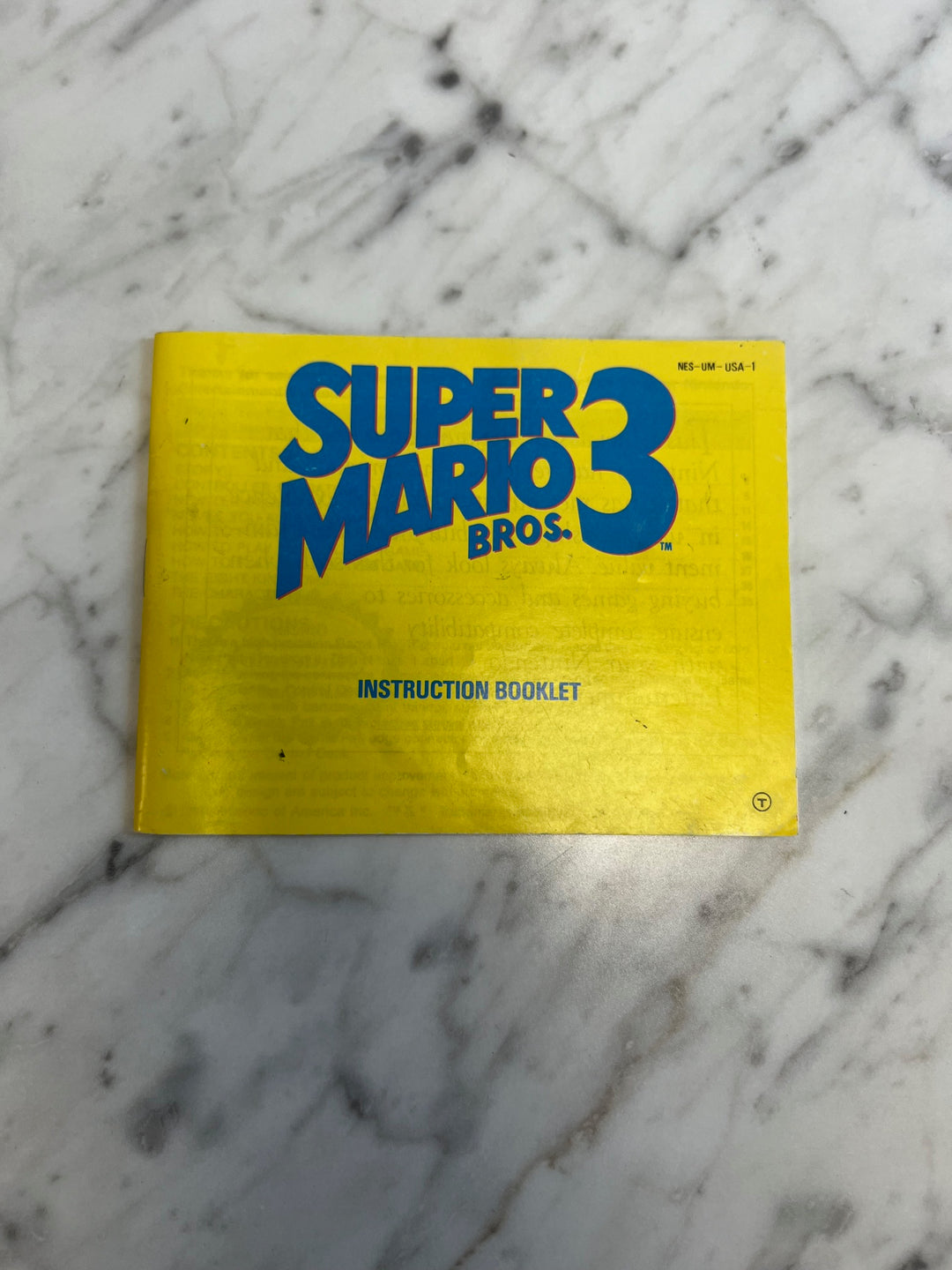 Super Mario Bros. 3 for NES original Nintendo MANUAL ONLY MO92324