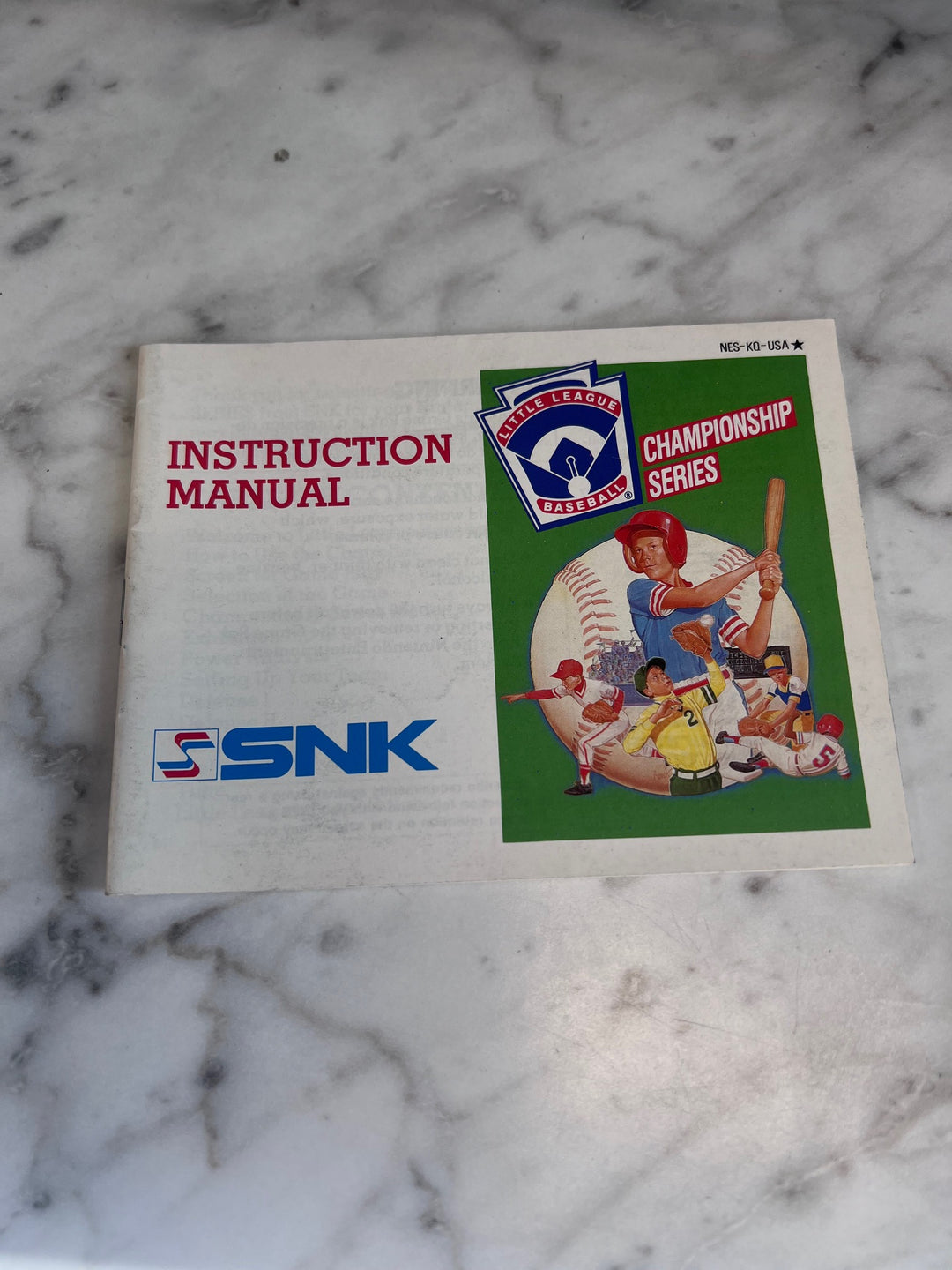 Little League Baseball NES Original Nintendo MANUAL ONLY   MO10325
