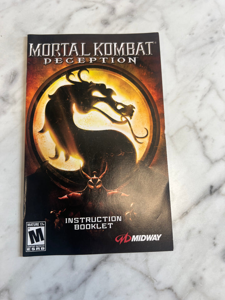 Mortal Kombat Deception PS2 Playstation 2 MANUAL ONLY MO92324