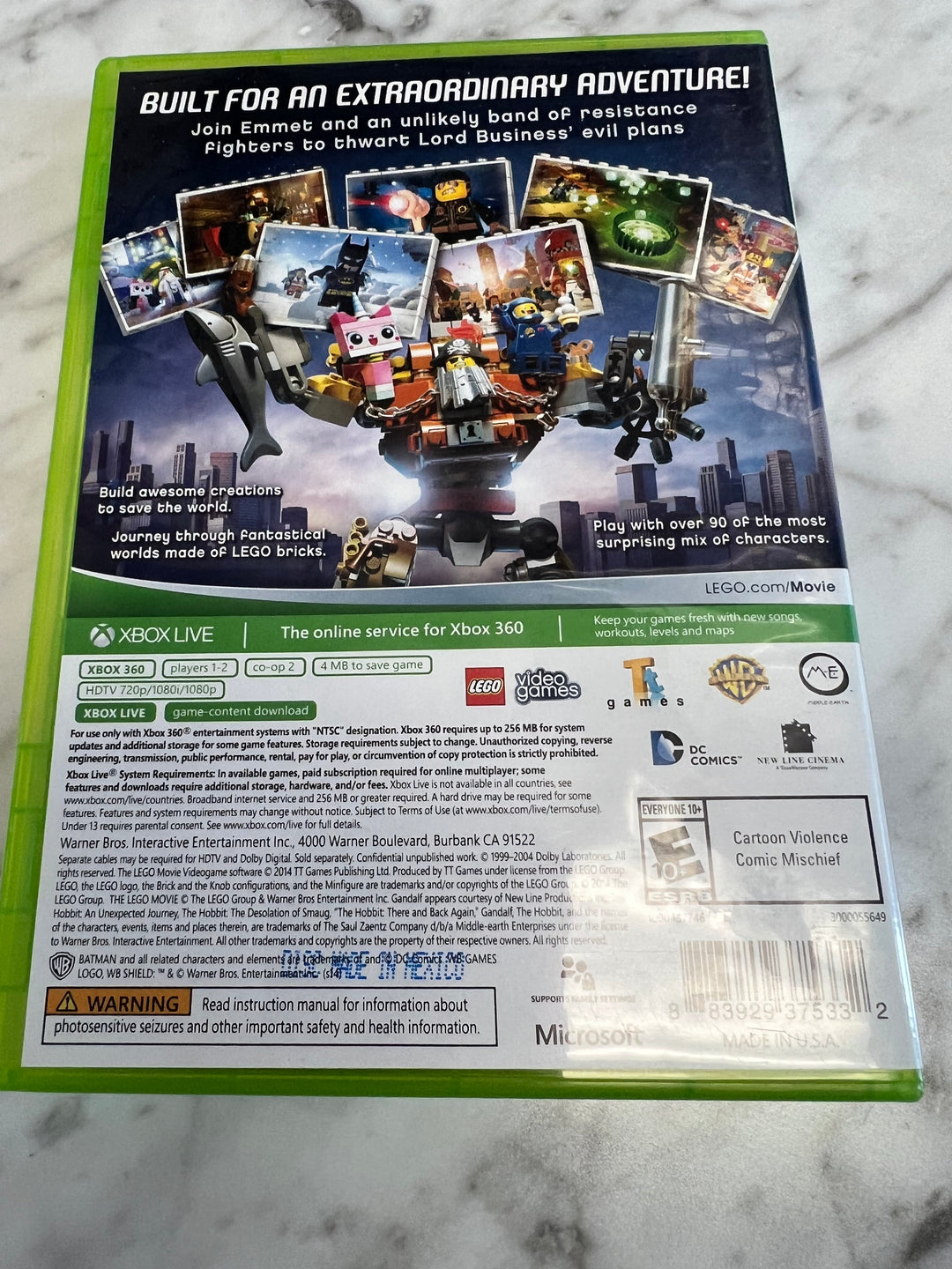 The Lego Movie Video Game for Microsoft Xbox 360 in case. Tested and working.     DO61024