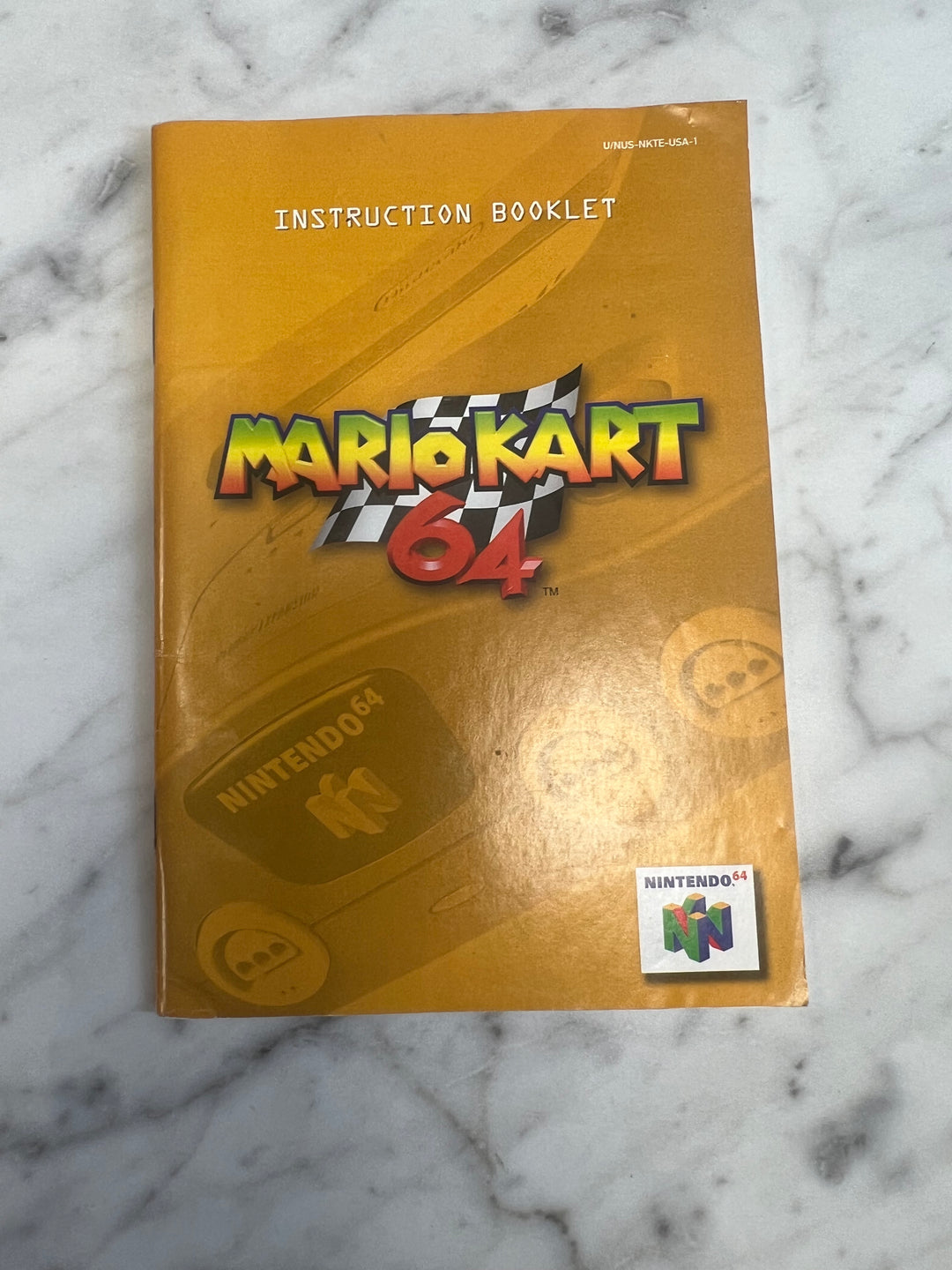 Mario Kart 64 for Nintendo 64 N64 MANUAL ONLY Yellow version MO92324