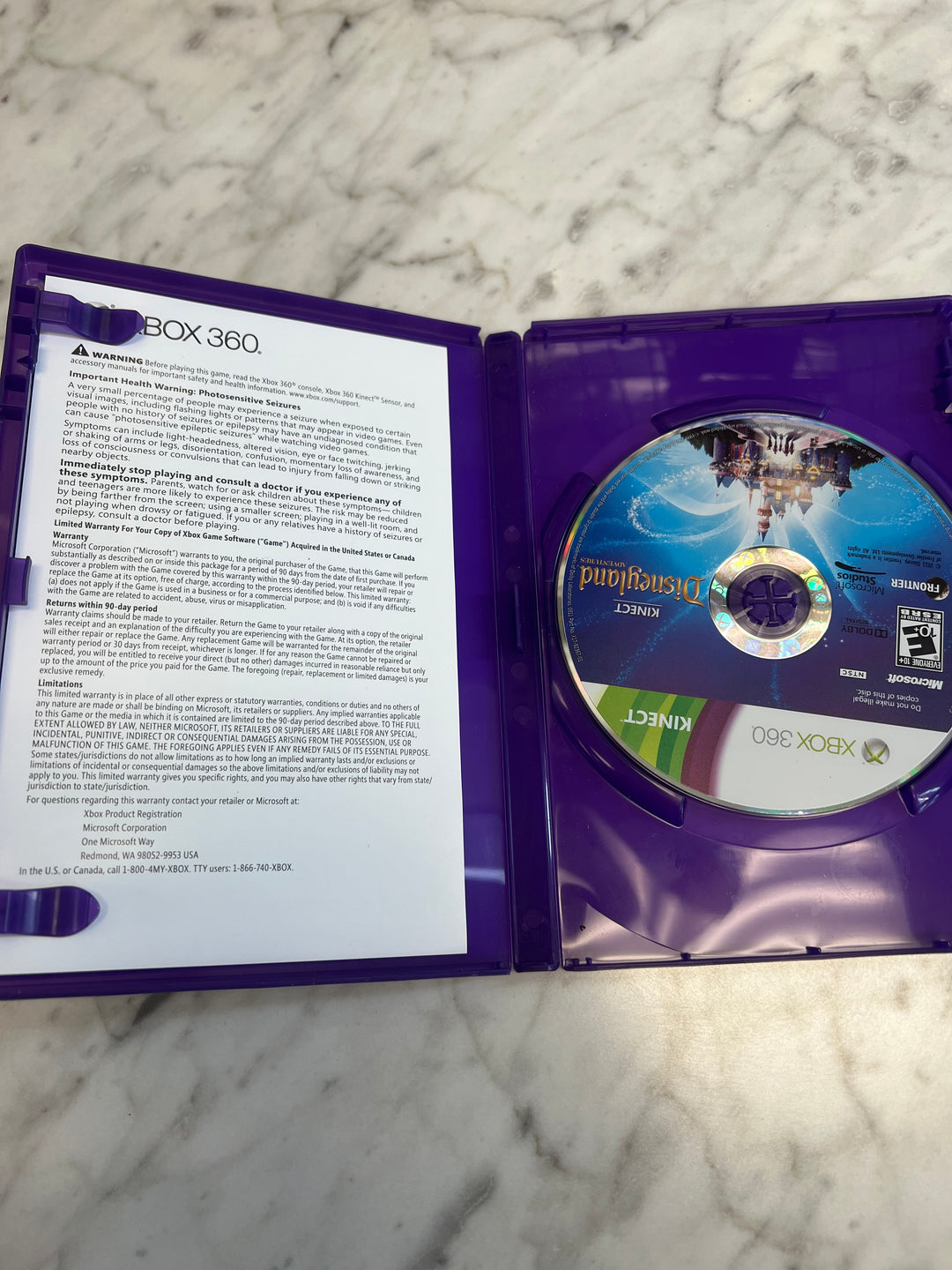 Kinect Disneyland Adventures for Microsoft Xbox 360 in case. Tested and working.   UD102424