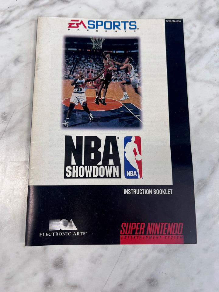 NBA Showdown SNES Super Nintendo MANUAL ONLY  MO101225