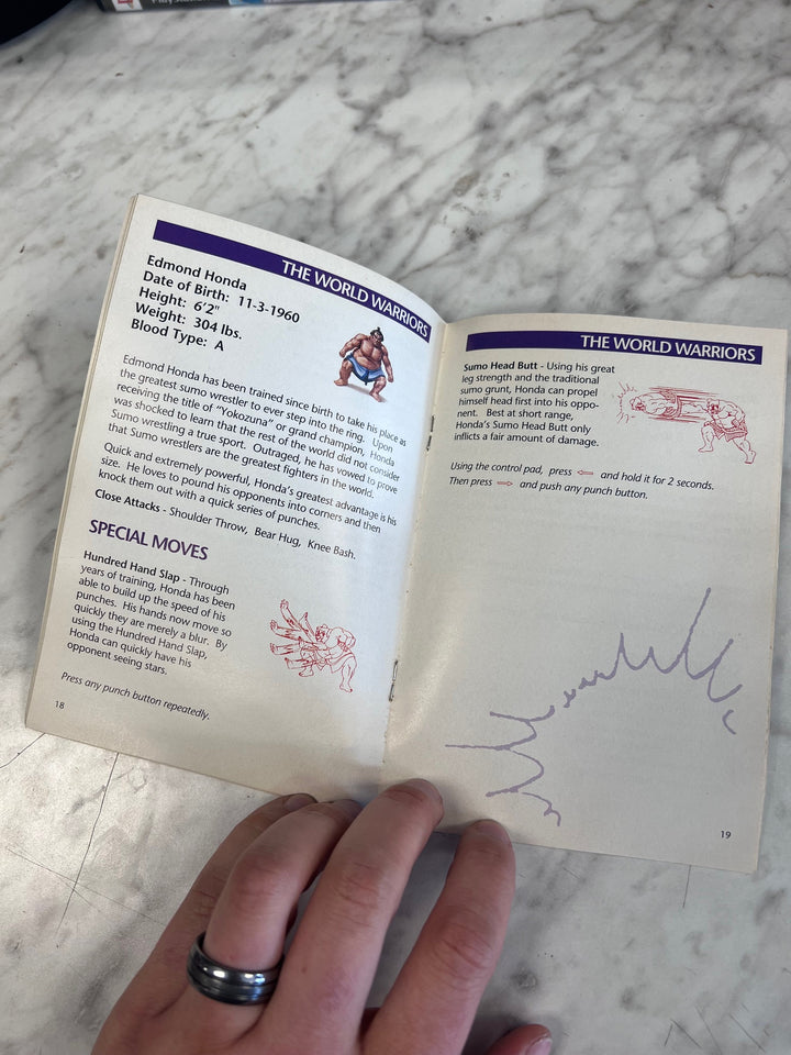 Street Fighter II SNES Super Nintendo MANUAL ONLY  MO101225