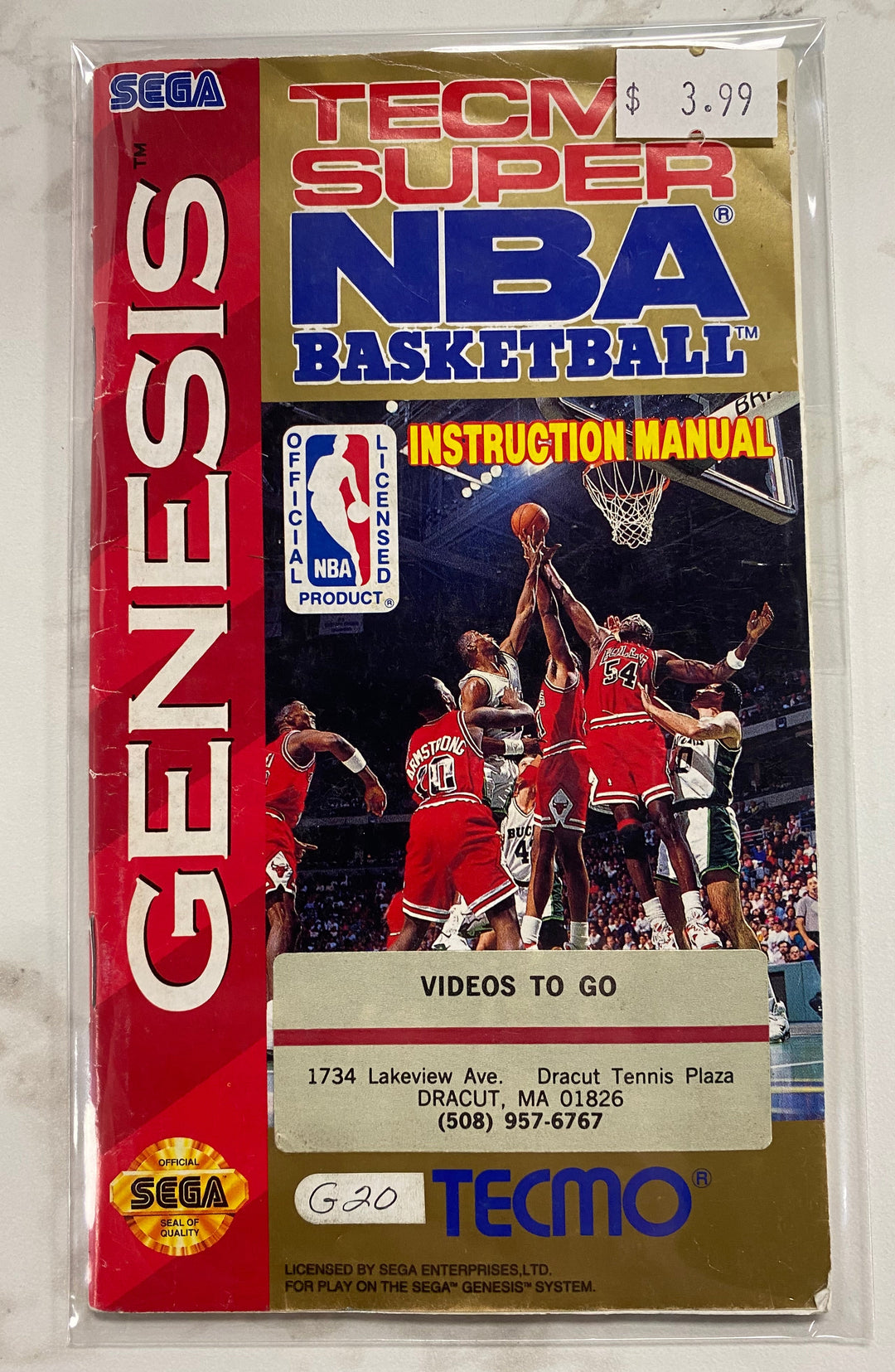 Tecmo Super NBA Basketball - Sega Genesis Manual Only MO61026