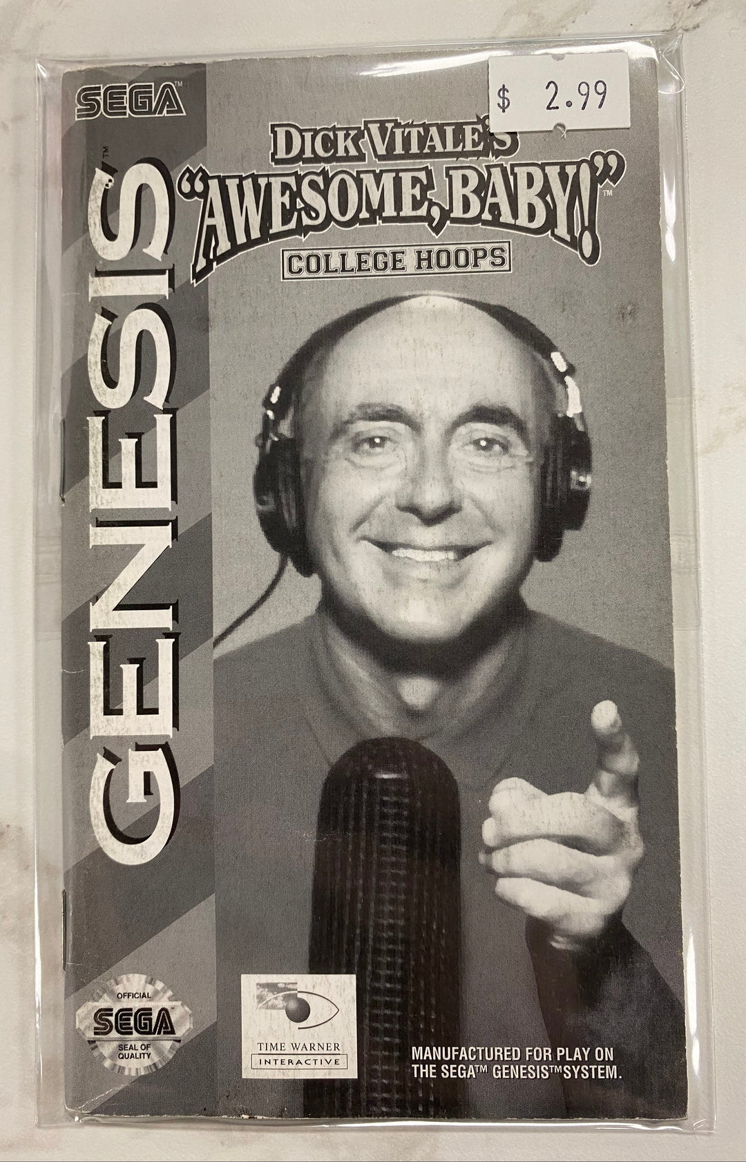 Dick Vitale's "Awesome, Baby!" College Hoops - Sega Genesis Manual Only MO61026