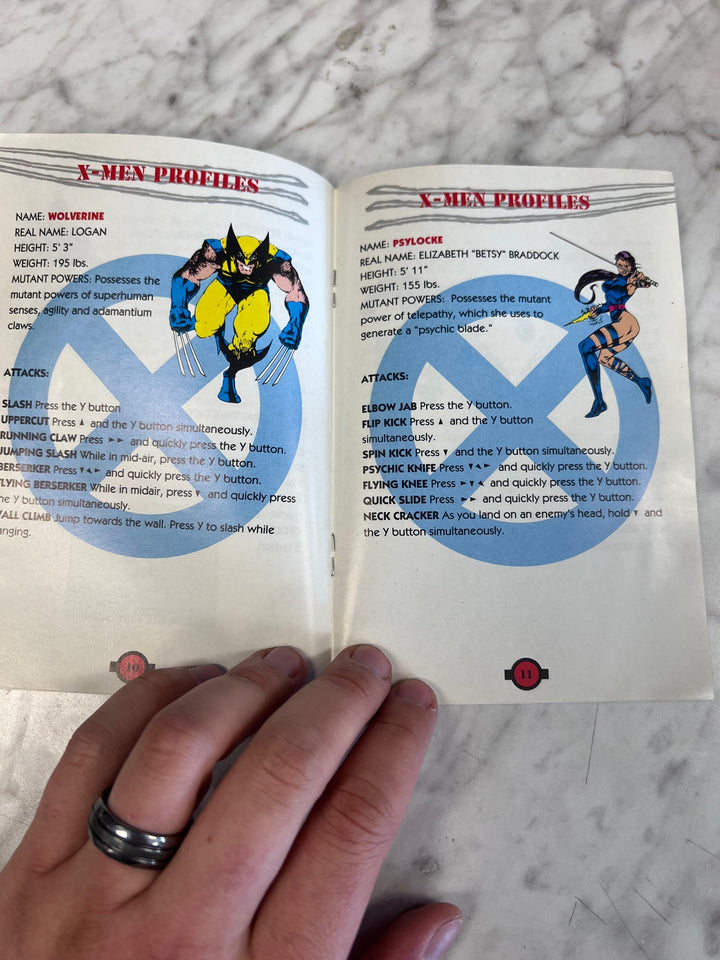 X-Men Mutant Apocalypse SNES Super Nintendo MANUAL ONLY  MO101225