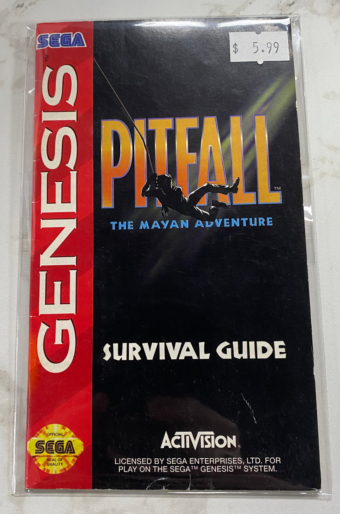 Pitfall Mayan Adventure - Sega Genesis Manual Only MO61026