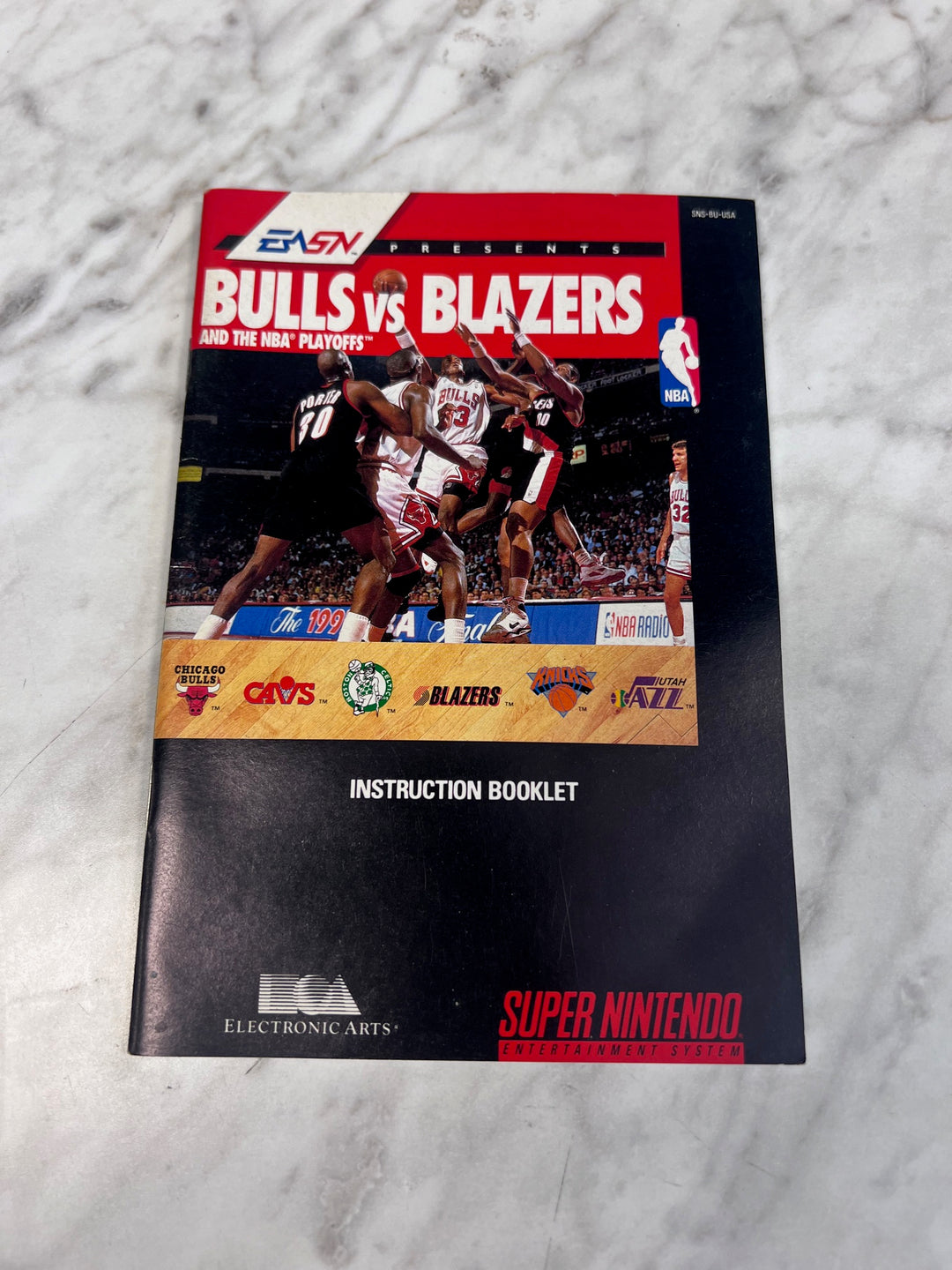 Bulls Vs Blazers SNES Super Nintendo MANUAL ONLY  MO101225