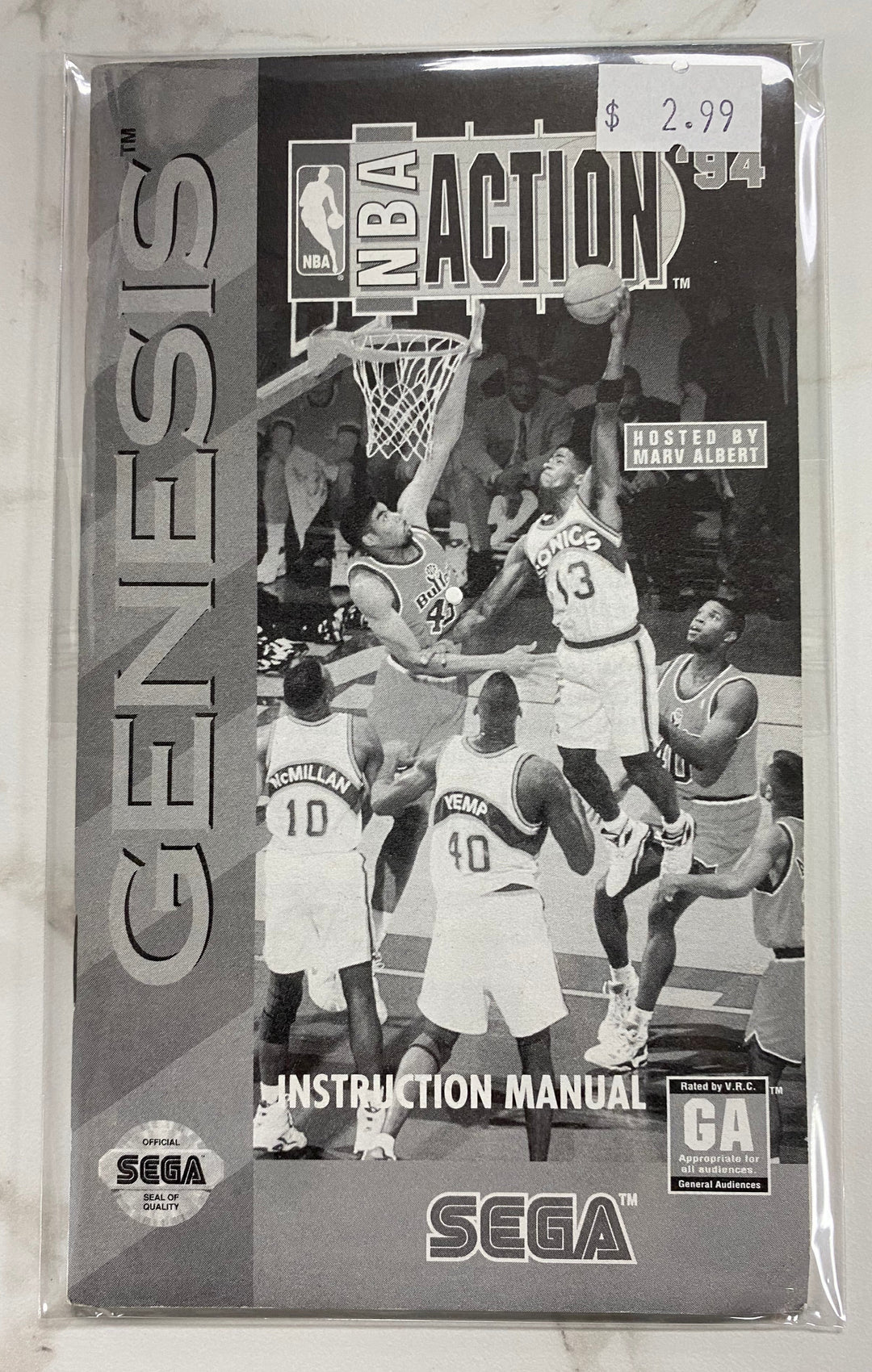 NBA Action '94 - Sega Genesis Manual Only MO61026