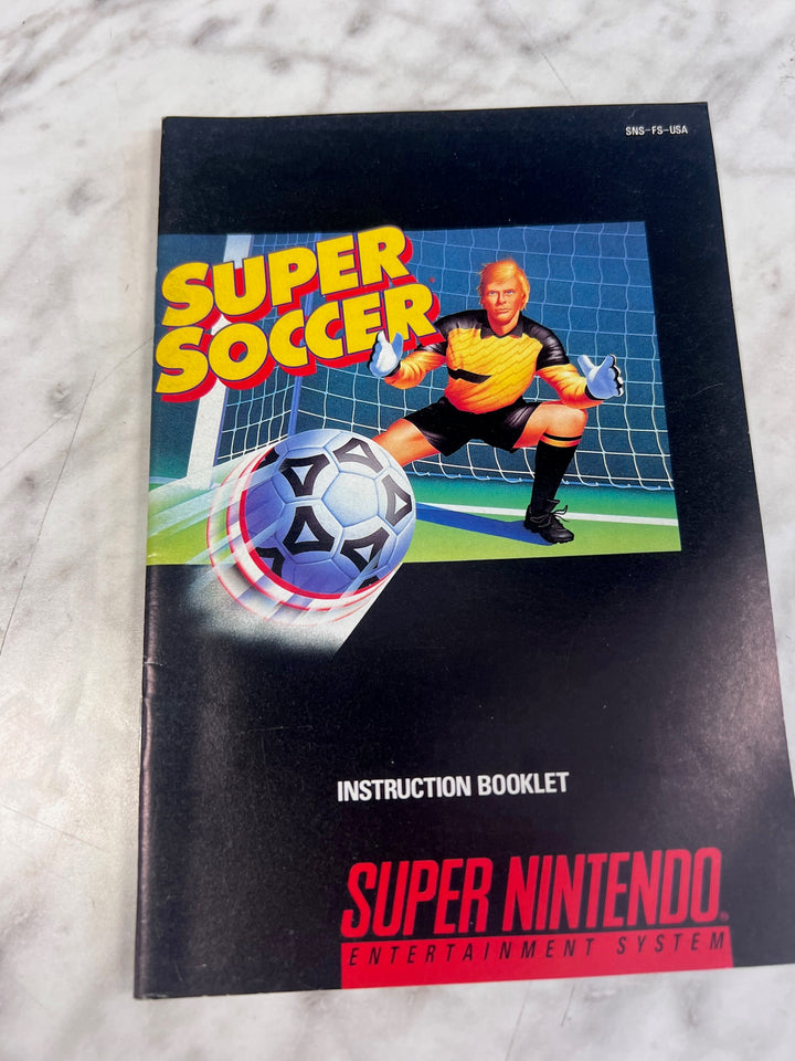Super Soccer SNES Super Nintendo MANUAL ONLY  MO101225