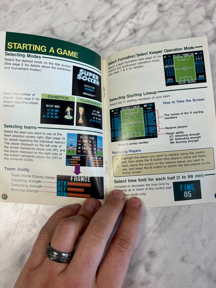 Super Soccer SNES Super Nintendo MANUAL ONLY  MO101225